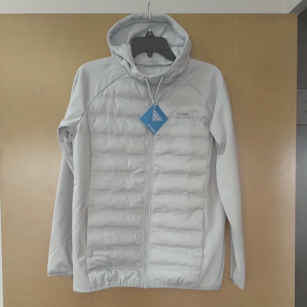 🆕 Columbia Women's Tidal Sands Hybrid Hoodie, Small-Cool Grey, Brand NEW, Auth.